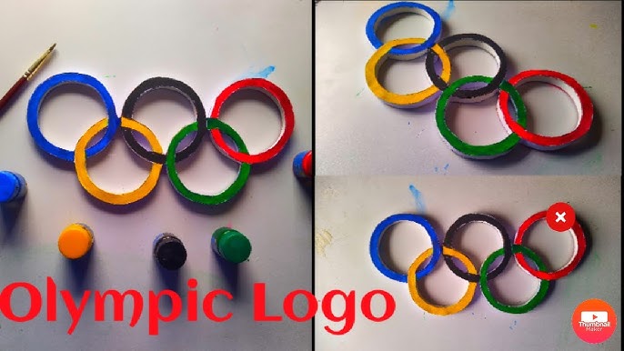 How to Make Olympic Rings 2021 - Art and craft - colored paper art
