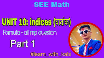 class 10 math unit 10 | indices | formula & all type of imp questions short trick| new syllabus 2080