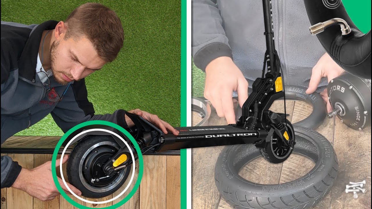 Dualtron Mini - Changing the tyre and inner tube of the REAR WHEEL -  Tutorial Minimotors 🛴 💚 