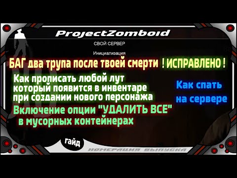 Настройки своего сервера - Project zomboid