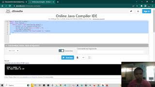 Application of Java Scanner using Jdoodle online compiler.
