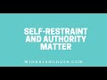Self-Restraint and Authority Matter // The Winner's Minute With Mac Hammond
