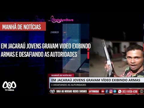 Em Jacaraú bandidos de facção criminosa fazem vídeo exibindo armas e atirando. 6 foram presos