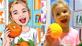 Diana and Roma | Diana and Roma have fun playing at the Indoor Playground Drawing Meme