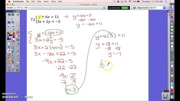 Algebra 6-2 Day 2 Solving Systems by Substitution