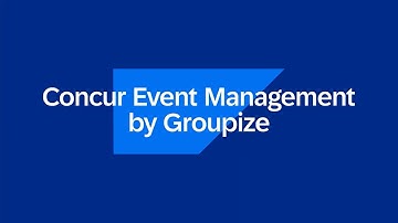 Concur Event Management by Groupize Demo Video