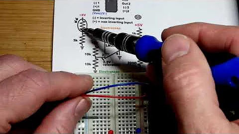 Step By Step LDR Voltage Divider Controlled Op Amp Non Inverting Comparator Circuit