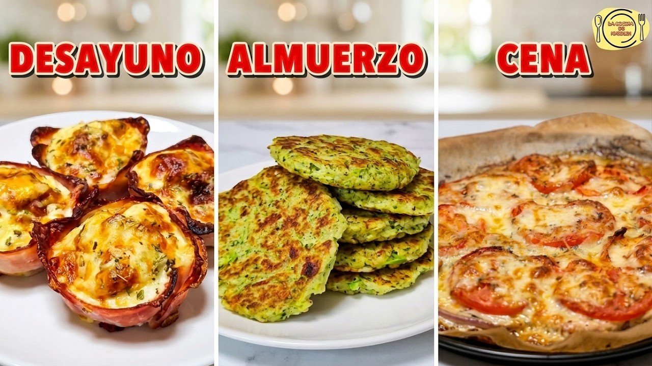 3 Recetas saludables en 5 minutos. DESAYUNO, COMIDA Y CENA  Fáciles y deliciosas