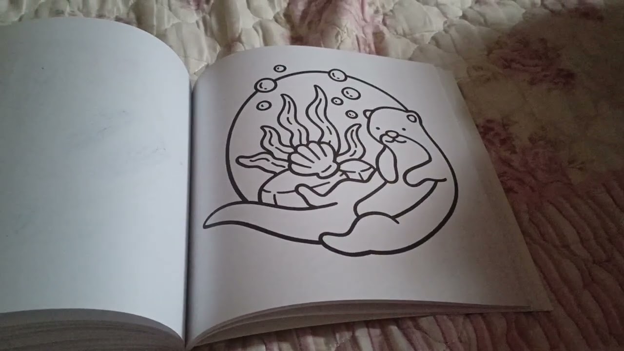 I was coloring my ocean scene coloring book with colored pens