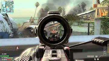 R3d0nk - MW3 Barrett .50cal w/ ACOG scope Crazy Kill Streak new map Black Box TDM (Part 2 of game.)