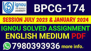 BPAG 174 Solved Assignment 2023-24 English, BPAG 174 Solved Assignment 23-24, BPAG-174 Assignment