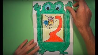 How To Draw A Funny Frog (Folding Surprise)