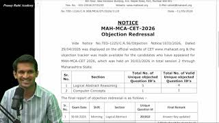 MCA-CET 2026 | Objection Redressal | Changes in Answer Key | Pranay Rathi Academy