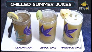 Refreshing Mojitos I Chilled Summer Drinks I Lemon Soda,Grapes,Pineapple  I Rasoi Ghar Ki