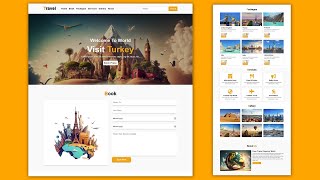 How To Create Travel & Tour Website Using HTML CSS & BOOTSTRAP 5