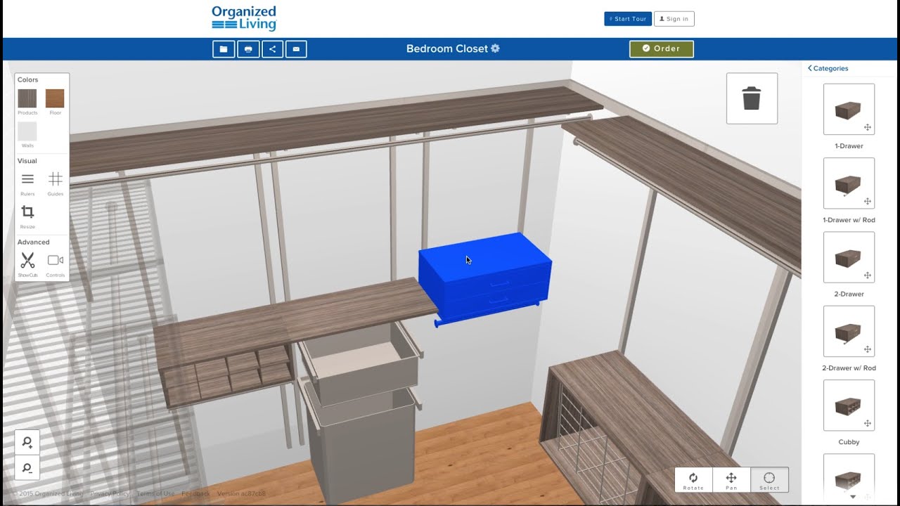 New 3D Closet Design  Tool OrganizedLiving com YouTube