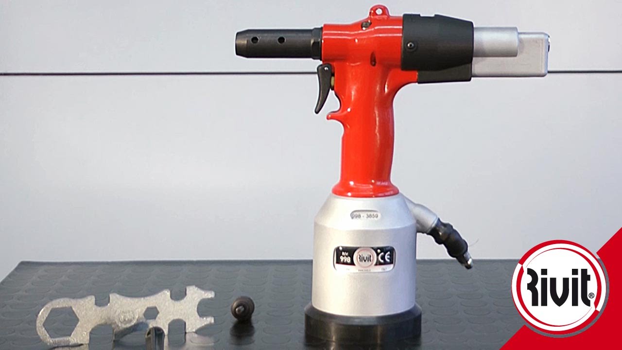 Rivit RIV998 (ENG) tool for rivet nuts from M3 to M12 hydropneumatic ...