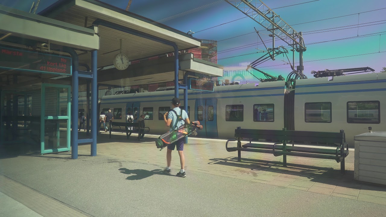 Sweden, Stockholm, train ride from Odenplan to Upplands väsby