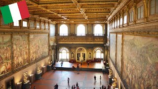 PALAZZO VECCHIO-MEDIEVAL FORTRESS ON THE OUTSIDE; RENAISSANCE PALACE ON THE INSIDE!