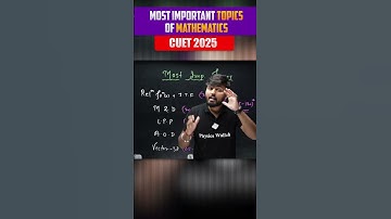 CUET 2025 : Maths Updated Syllabus - Most Important Topics🤩