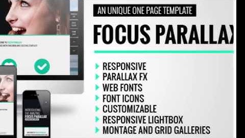 Focus Parallax One Page HTML Template + Download
