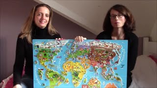 Puzzle Carte du Monde Magnétique Janod