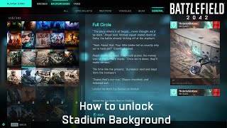 Battlefield 2042 Background - How to unlock Full Circle (Stadium) background