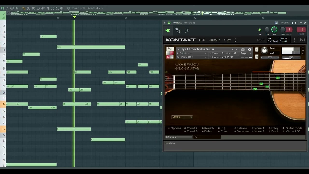 A serene song made with the best nylon guitar VST