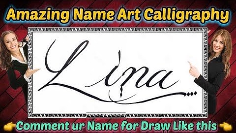 Lina Name Signature Calligraphy Status | How to improve Cursive Handwriting | Cut Marker | art