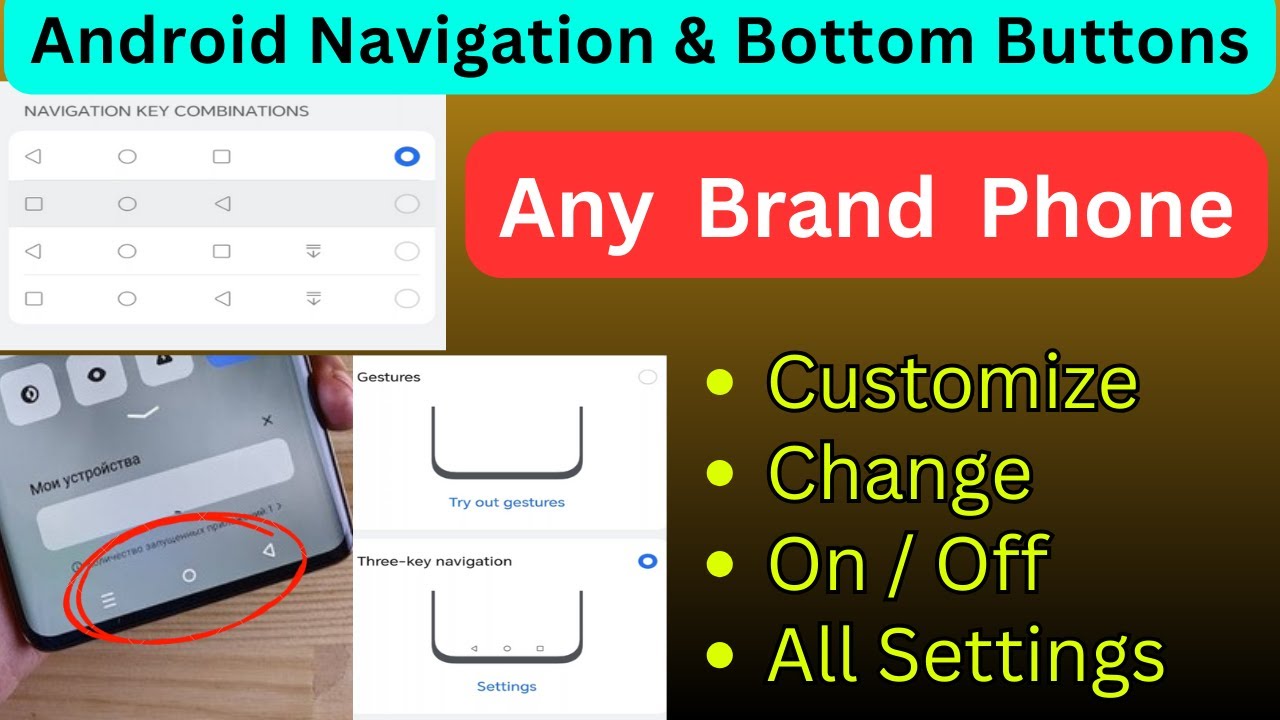 Any Android - Enable & Change Phone Navigation Bar, Bottom Buttons ...