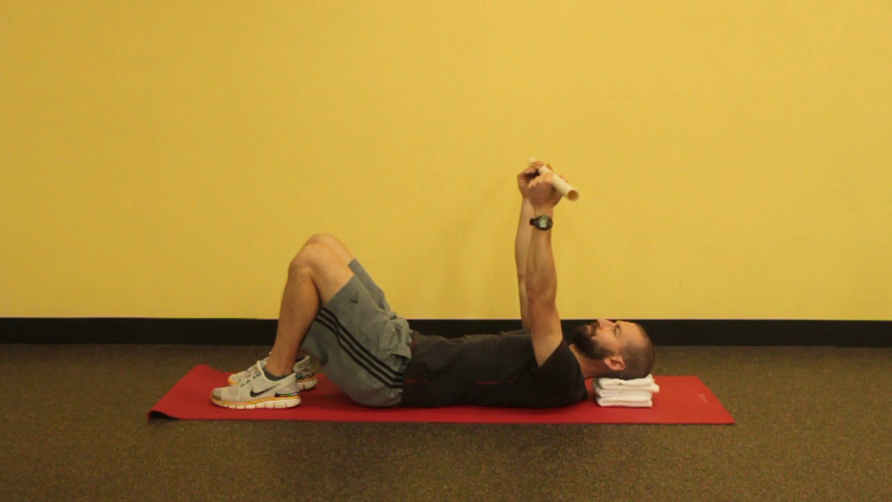 Supine Shoulder Flexion with a Broomstick/Dowel Momentum Physical