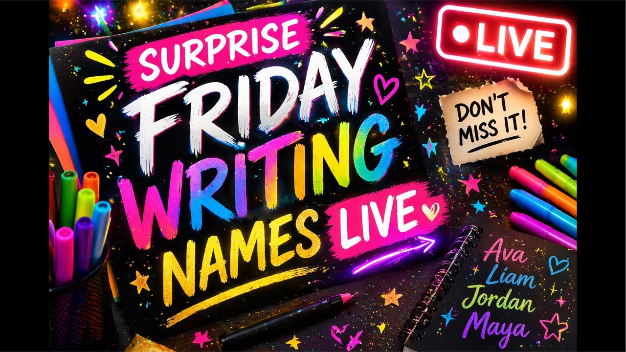Surprise Friday Writing Names Live! - YouTube