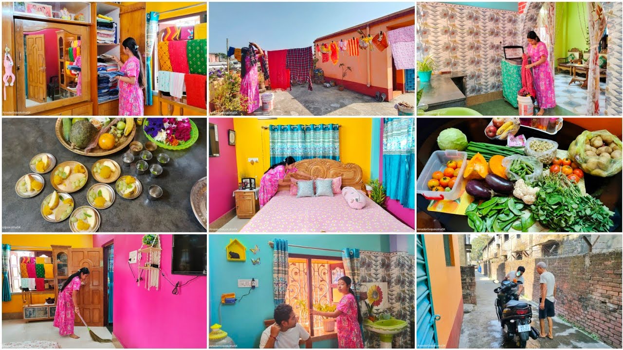 গুছিয়ে সংসার করতে ভালোবাসি বলে✅ঘরের সমস্ত কাজ+ রান্না সব একা হাতে সেরে সন্ধ্যায় পুজো দিতে গেলামvlog