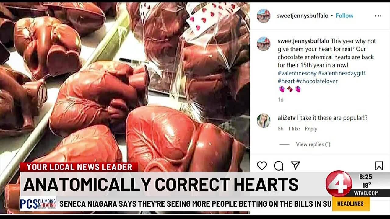 Anatomically correct chocolate hearts are back ahead of Valentine's Day