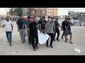 وداع ستة شهداء ارتقوا باستهداف إسرائيلي قرب ميناء غزة