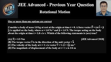 Consider a body of mass 1 0 kg at rest at the origin at time t = 0  A force vector F = αt i + β j is