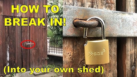 How To BREAK a LOCK (on a SHED)