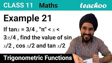 Example 21 - If tan x = 3/4 , find sin x/2, cos x/2, tan x/2 - Teachoo