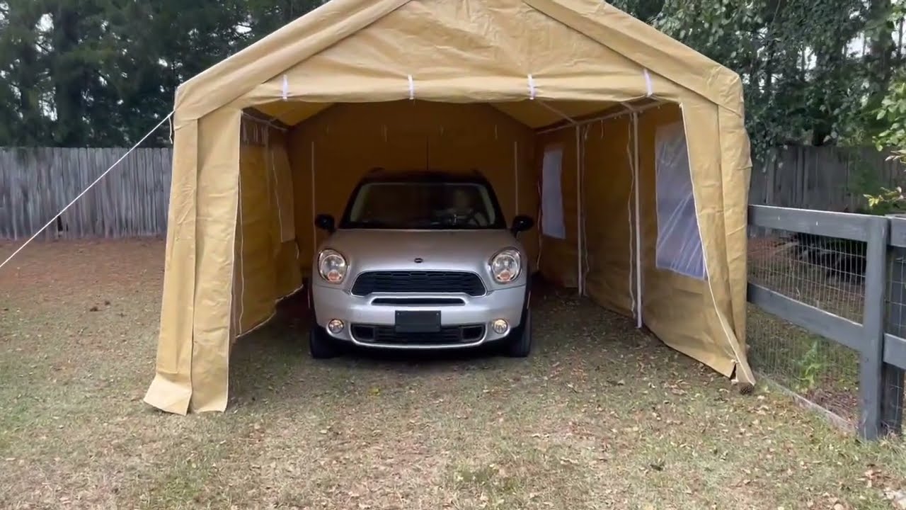 Переносной гараж COBIZI Carport 12x20 футов, очень впечатляет! Прочный, долговечный и функциональ...