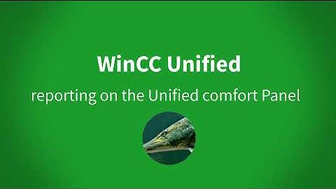 WinCC Unified Comfort Panel: create reports on the panel