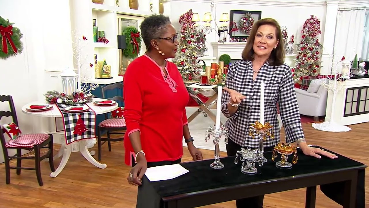 Set of 2 Faceted Chandelier Bobeches by Valerie on QVC