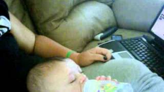 Mason Holding His Bottle