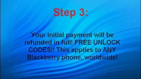 Free Blackberry Unlock Codes