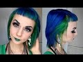 Shocking Blue &amp; Phantom Green Hair Tutorial