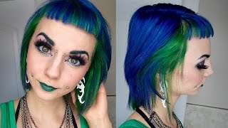 Shocking Blue &amp; Phantom Green Hair Tutorial