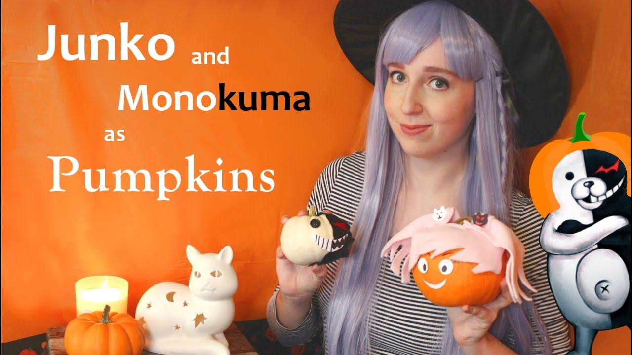 Kirigiri Makes Junko and Monokuma Pumpkins - Danganronpa Halloween Craft