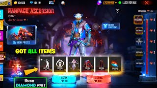 I GOT ALL ITEMS RAMPAGE ASCENSION EVENT 🥳 | NEW TOKEN TOWER EVENT | FIRE FIRE NEW EVENT