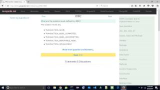 What are the isolation levels defined by JDBC | javapedia.net