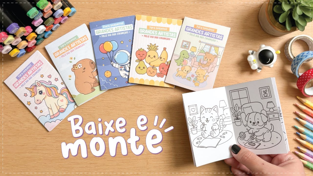 MINI LIVRO DE COLORIR - DIA DAS CRIANÇAS  | COMO FAZER?