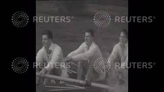 1955 UK: ROWING:  THAMES: THE CAMBRIDGE CREW: